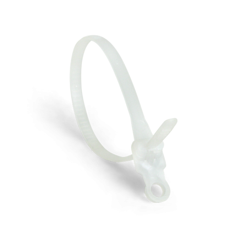 Стяжка кабельная с кольцом многоразовая 5х200 белая